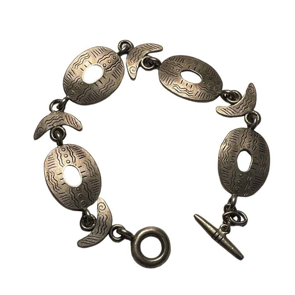Vintage Chico Geometric Designed Bracelet Ovals And Crescents